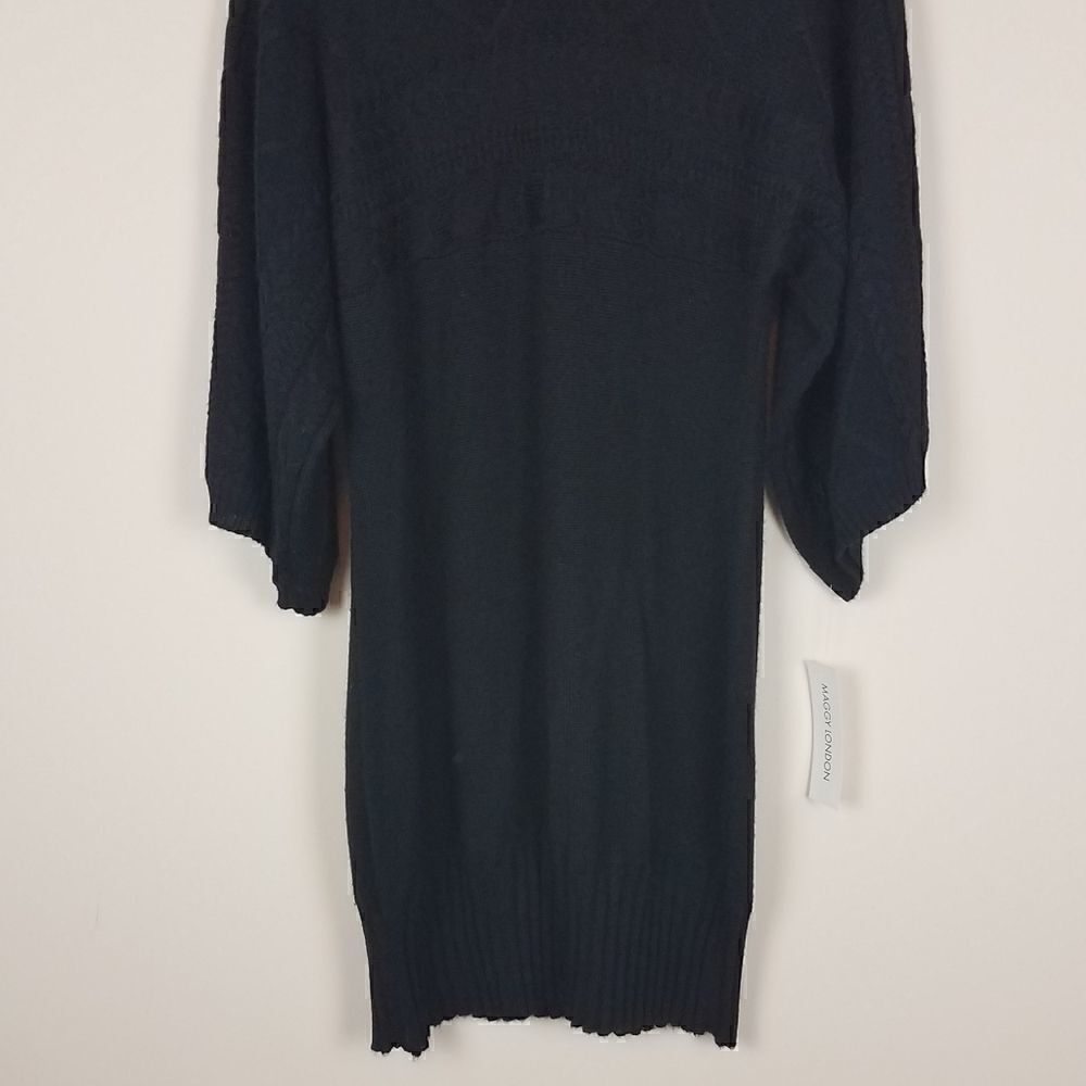 Maggy London Black Turtleneck Sweater Dress - Picture 3 of 10
